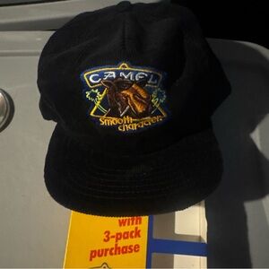 Camel Black Corduroy Hat